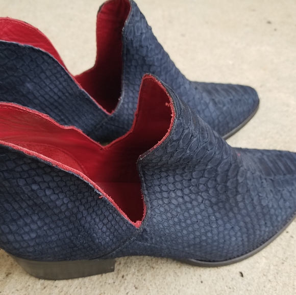 Chelsea Boots Navy Snake Size 10M - Picture 5 of 13